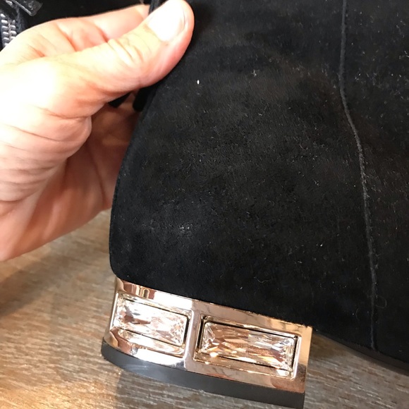 Miu Miu Luxe Italian Black Suede Ankle Boots, Size 37, EUC - Picture 11 of 13